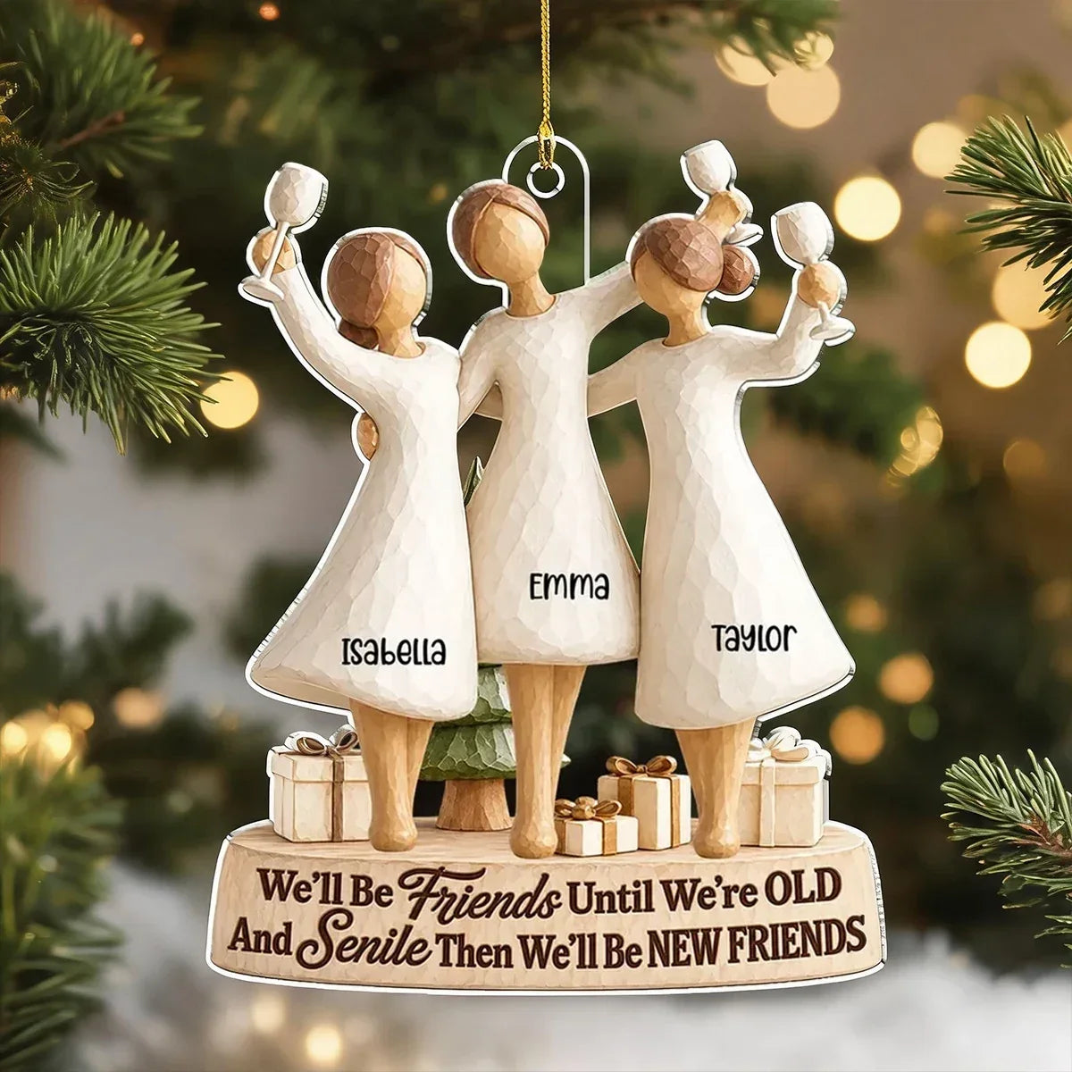 Personalized Acrylic Ornament Funny Best Friend Gift