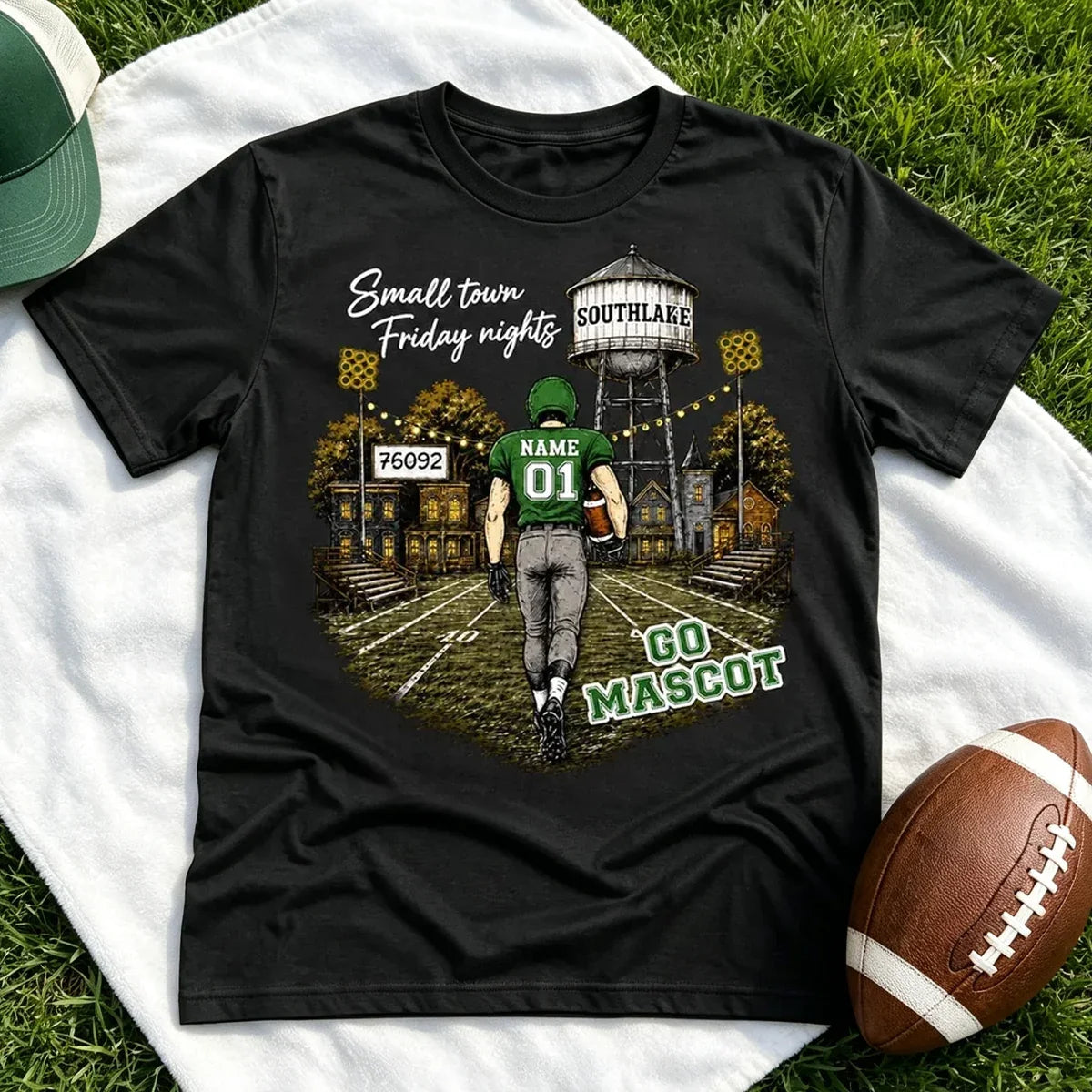 Personalized Classic Tee Football Player Gift for Mom