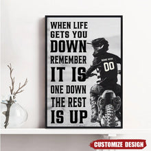 Load image into Gallery viewer, Personalized Motivational Canvas Dirt Bike Artwork Gift for Riders
