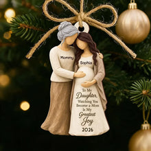 Load image into Gallery viewer, Personalized Wooden Ornament Mom-to-Be Heartwarming Gift
