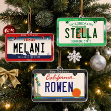 Load image into Gallery viewer, Personalized New Driver Acrylic Ornament Gift for Teen Car Plate
