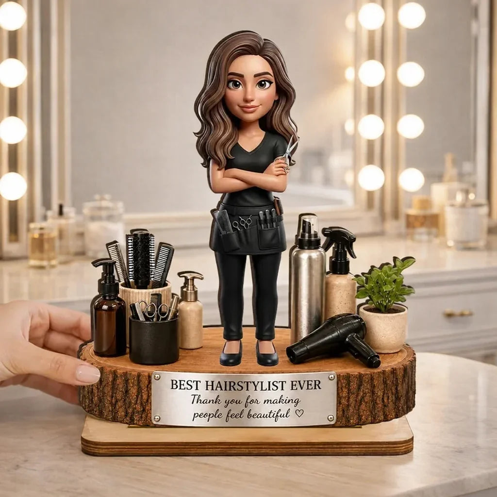 Personalized Wooden Plaque Thank You Gift for Hairstylist