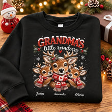 Load image into Gallery viewer, Personalized Grandma Sweatshirt with Cuddling Reindeer Gift Idea
