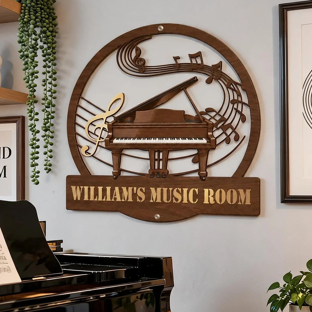 Personalized Metal Sign Custom Music Room Decor Gift for Pianists
