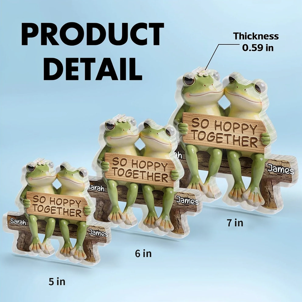 Personalized Frog Couple Figurine for Couples - Romantic Gift Plaque MagicInPrints