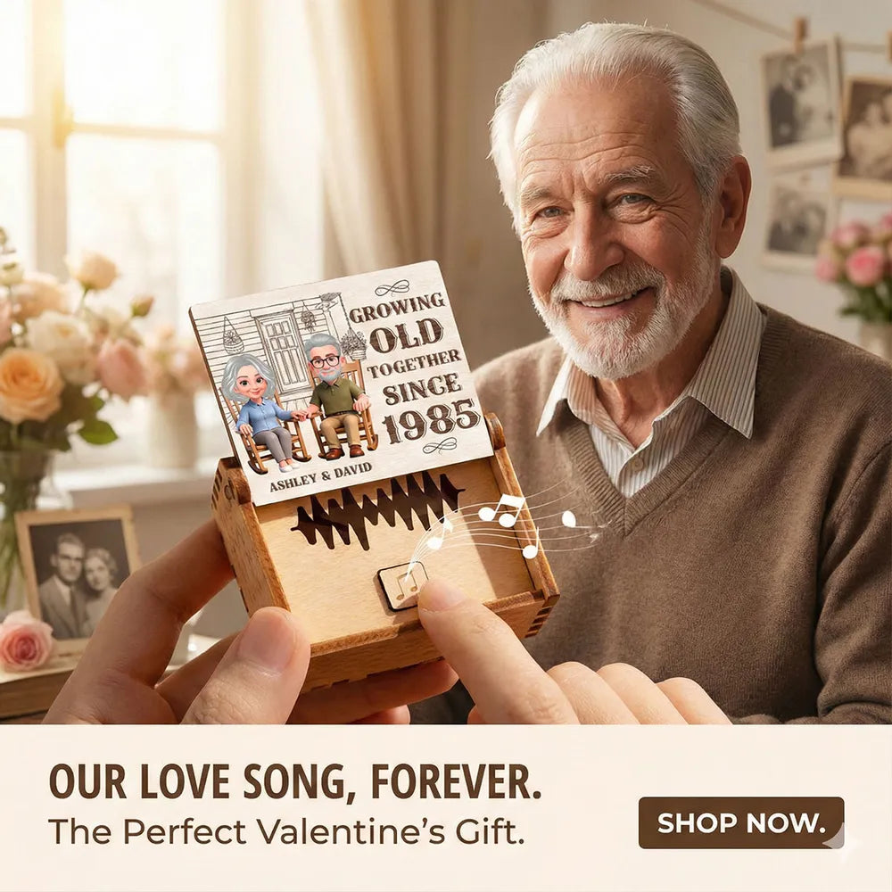 Personalized Wooden Music Box for Couples - Anniversary Gift Since 1985 Plaque MagicInPrints