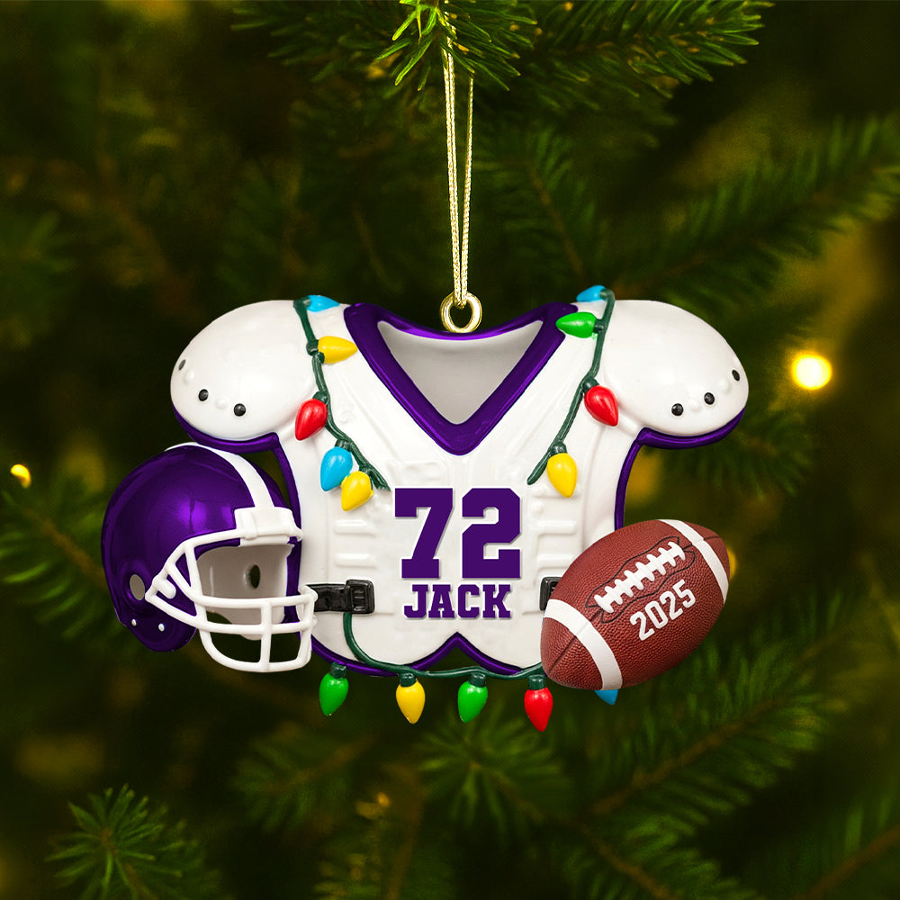 "Score Big with Personalized Gifts for Football Fans" - Custom Christmas Acrylic Ornament - Perfect Gift for American Football Lovers Ornament MagicInPrints