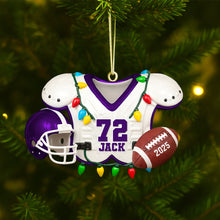 Load image into Gallery viewer, &quot;Score Big with Personalized Gifts for Football Fans&quot; - Custom Christmas Acrylic Ornament - Perfect Gift for American Football Lovers Ornament MagicInPrints
