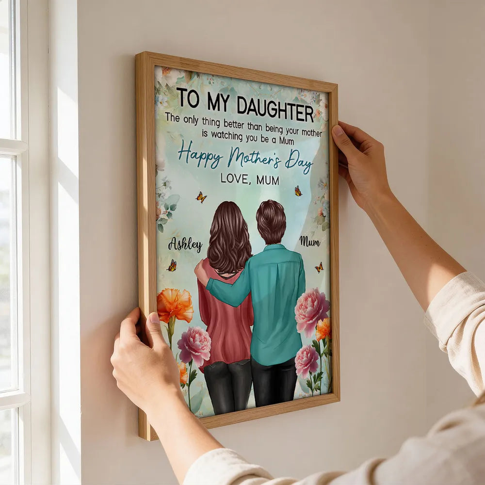 Personalized Mother's Day Canvas for Daughter - Sentimental Gift Art Print Poster or Canvas MagicInPrints