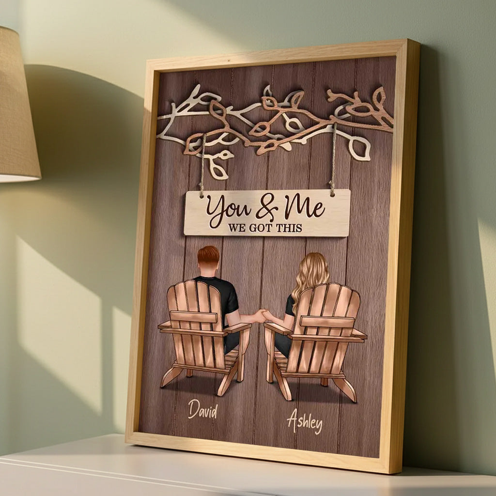 Personalized Couple Wooden Wall Art for Home Decor - Romantic Gift Poster or Canvas MagicInPrints