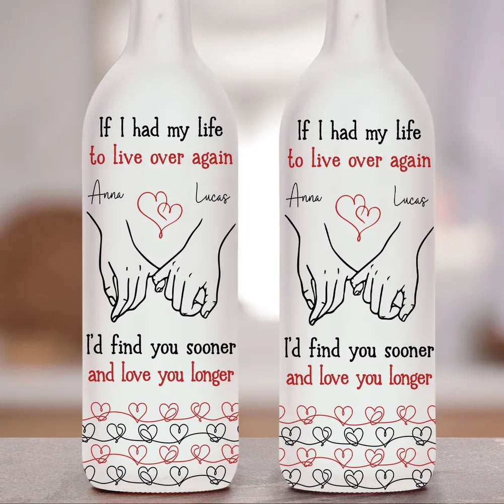 Personalized LED Wine Bottle Lamp for Couples - Romantic Anniversary Gift Lamp MagicInPrints