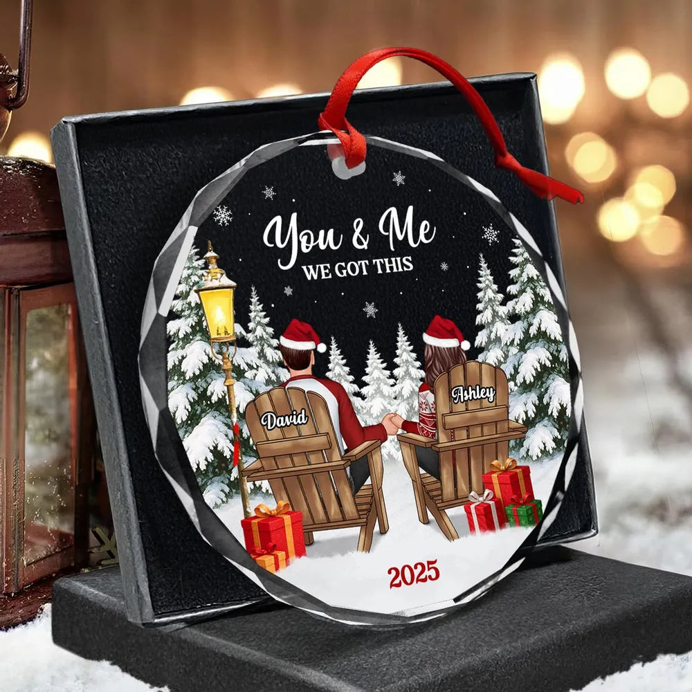 Personalized Couple Christmas Ornament - Romantic Holiday Keepsake 2025 Ornament MagicInPrints