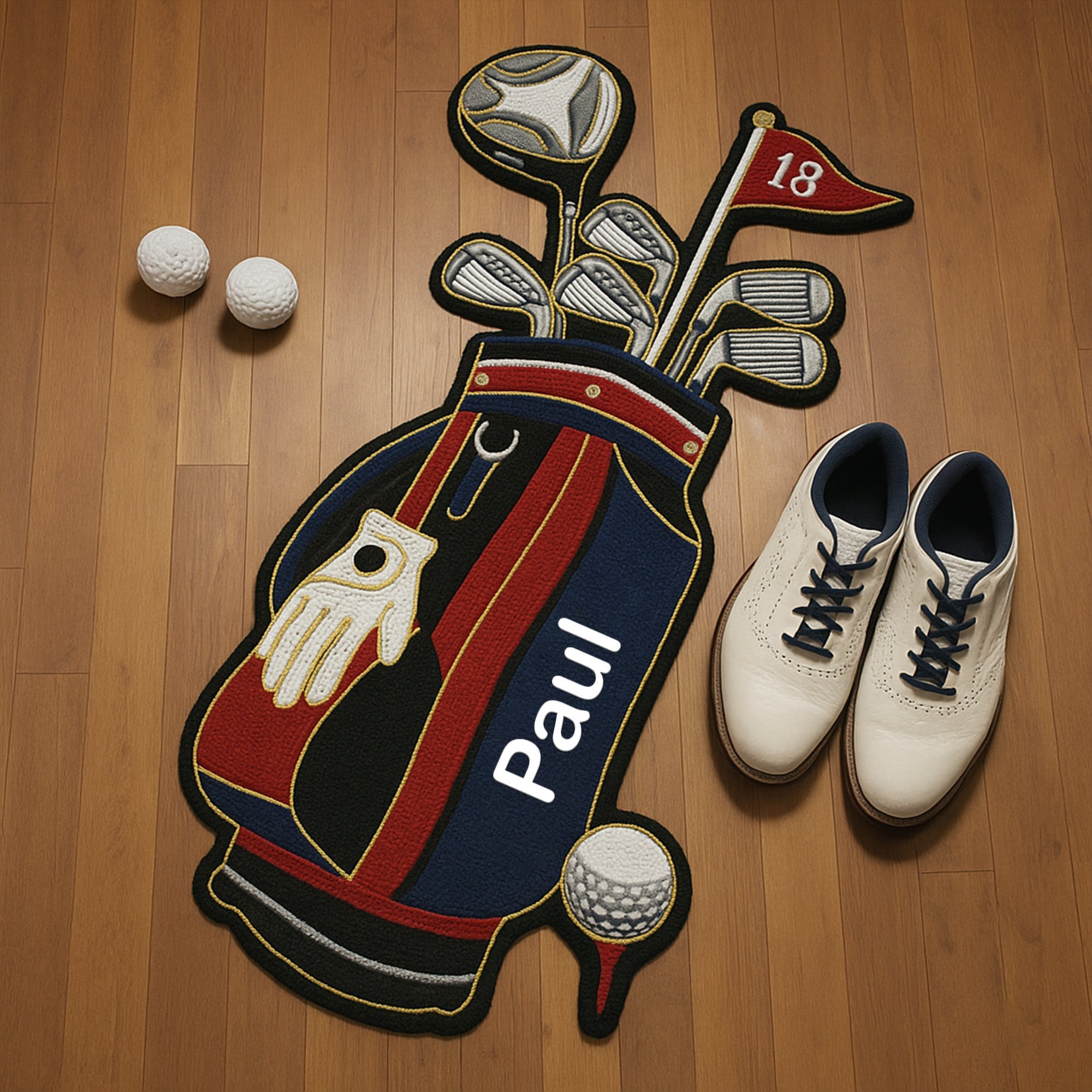“Tee Off in Style” - Fairway Style Golf Bag Doormat - Personalized Gift for Golf Lovers Doormat MagicInPrints