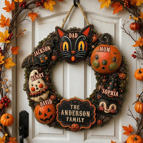 Personalized Wooden Halloween Sign Custom Family Decor Gift