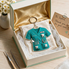 Load image into Gallery viewer, Personalized Acrylic Dental Keychain Gift for Dentist
