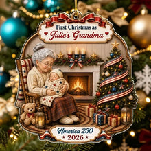 Load image into Gallery viewer, Personalized Christmas Ornament First Year as Grandma Gift
