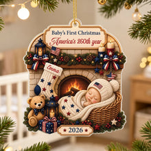 Load image into Gallery viewer, Personalized Acrylic Ornament Baby's First Christmas 2026 Gift
