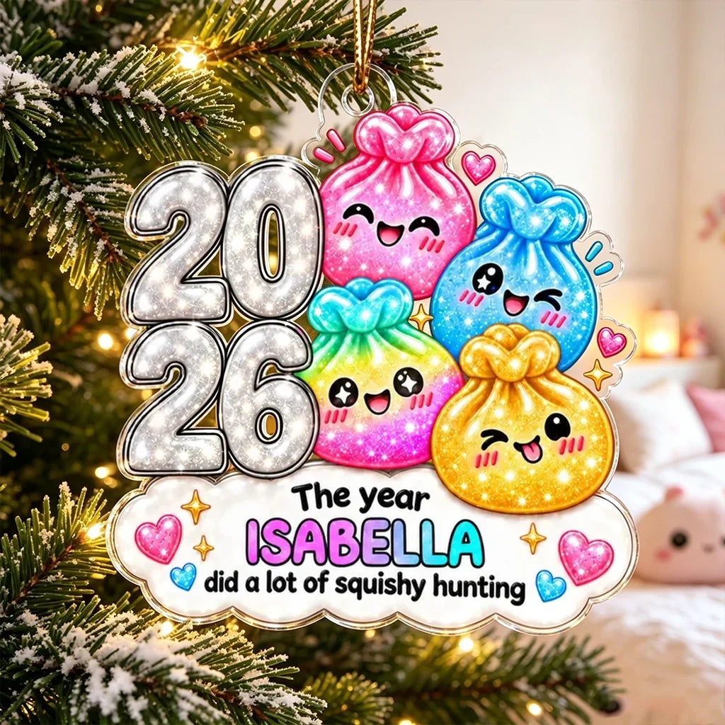 Personalized Acrylic Christmas Ornament Kids Squishy Gift