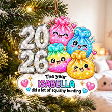 Load image into Gallery viewer, Personalized Acrylic Christmas Ornament Kids Squishy Gift
