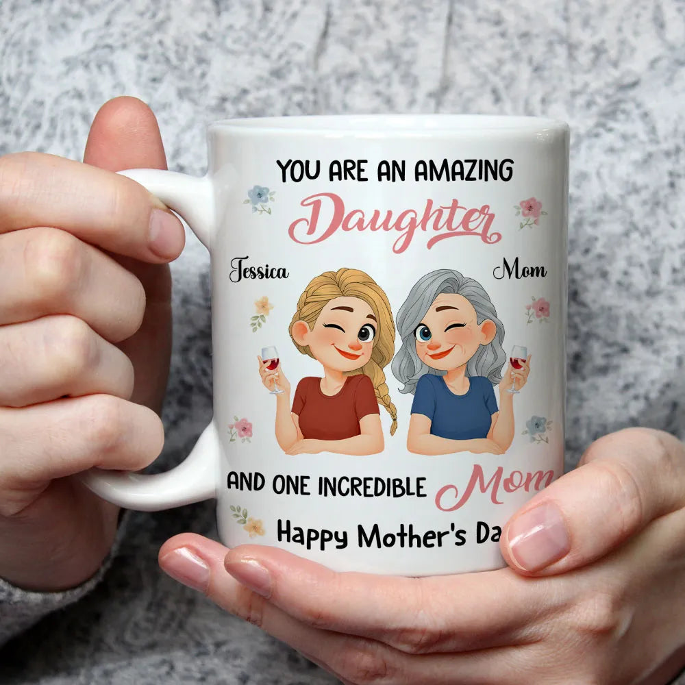 Personalized Mother's Day Mug for Mom and Daughter - Sentimental Gift Cup MagicInPrints