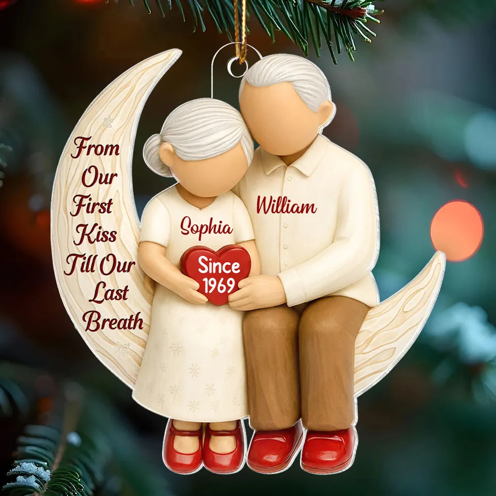Personalized Couple Ornament for Seniors - Anniversary Keepsake Gift Ornament MagicInPrints