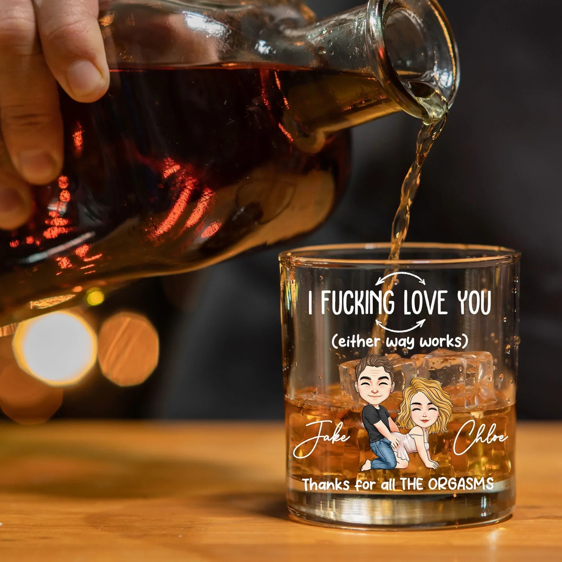 Personalized Whiskey Glass Set for Couples - Fun Anniversary Gift Cup MagicInPrints