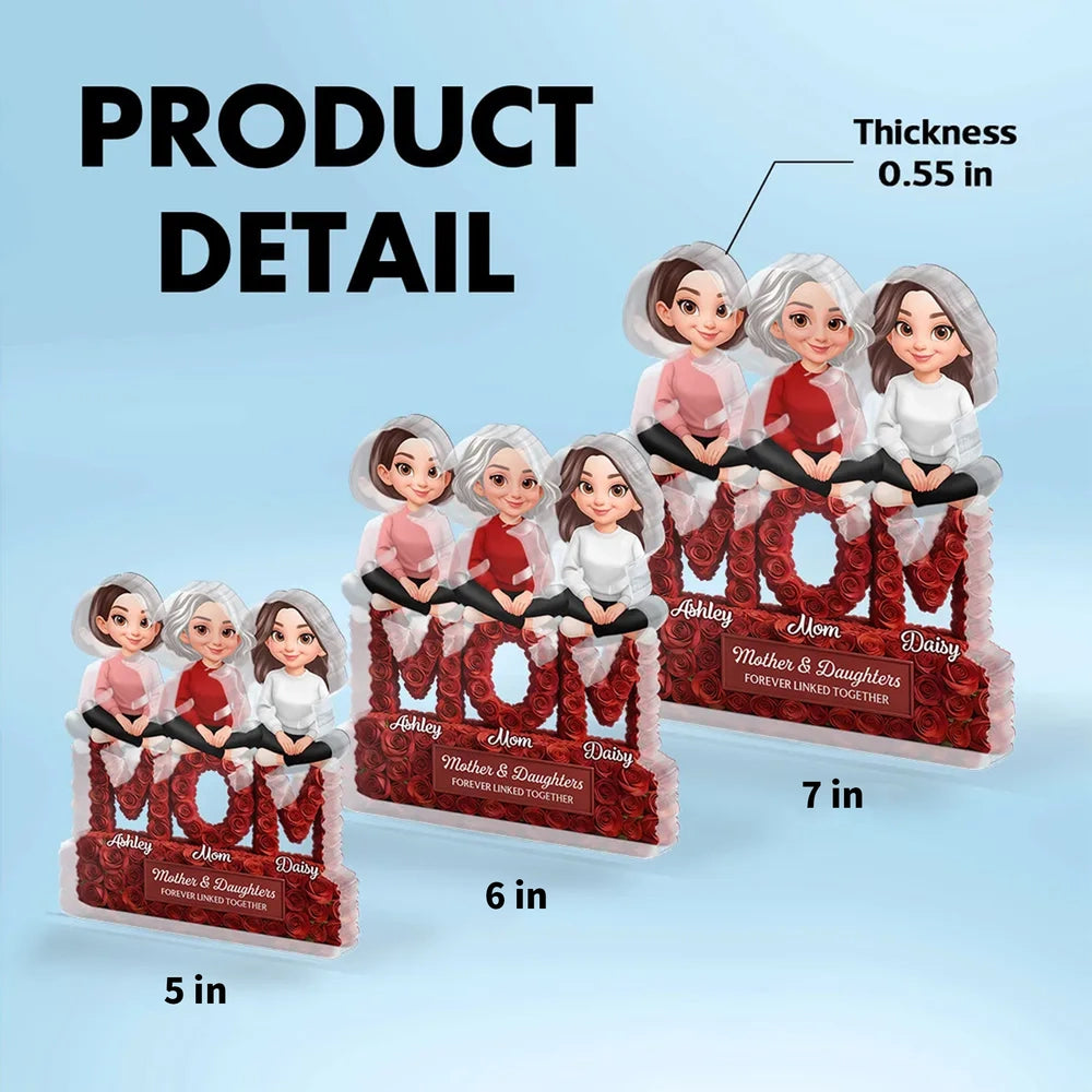 Personalized Mother & Daughters Acrylic Plaque - Sentimental Gift for Mom Plaque MagicInPrints