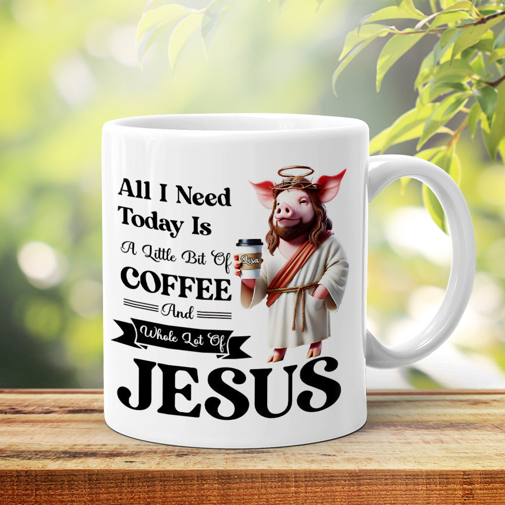 Personalized Christian Coffee Mug - All I Need Is Coffee & Jesus Coffee Mug PopCulturePrints