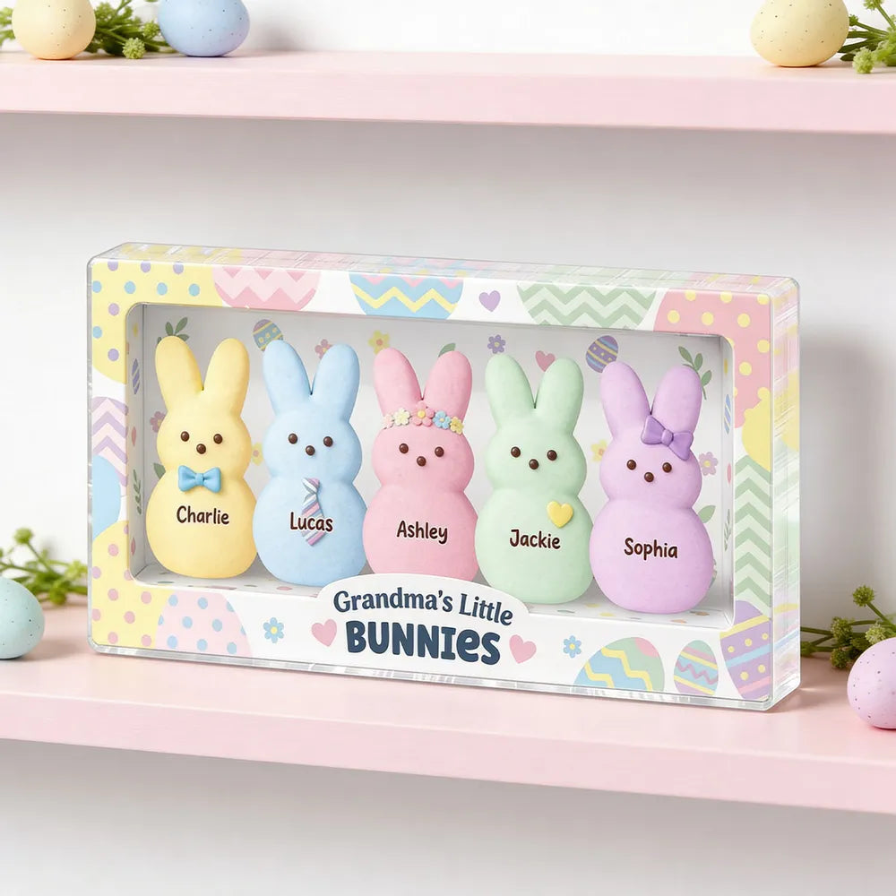 Personalized Plush Bunny Set for Kids - Easter Gift Keepsake Plaque MagicInPrints