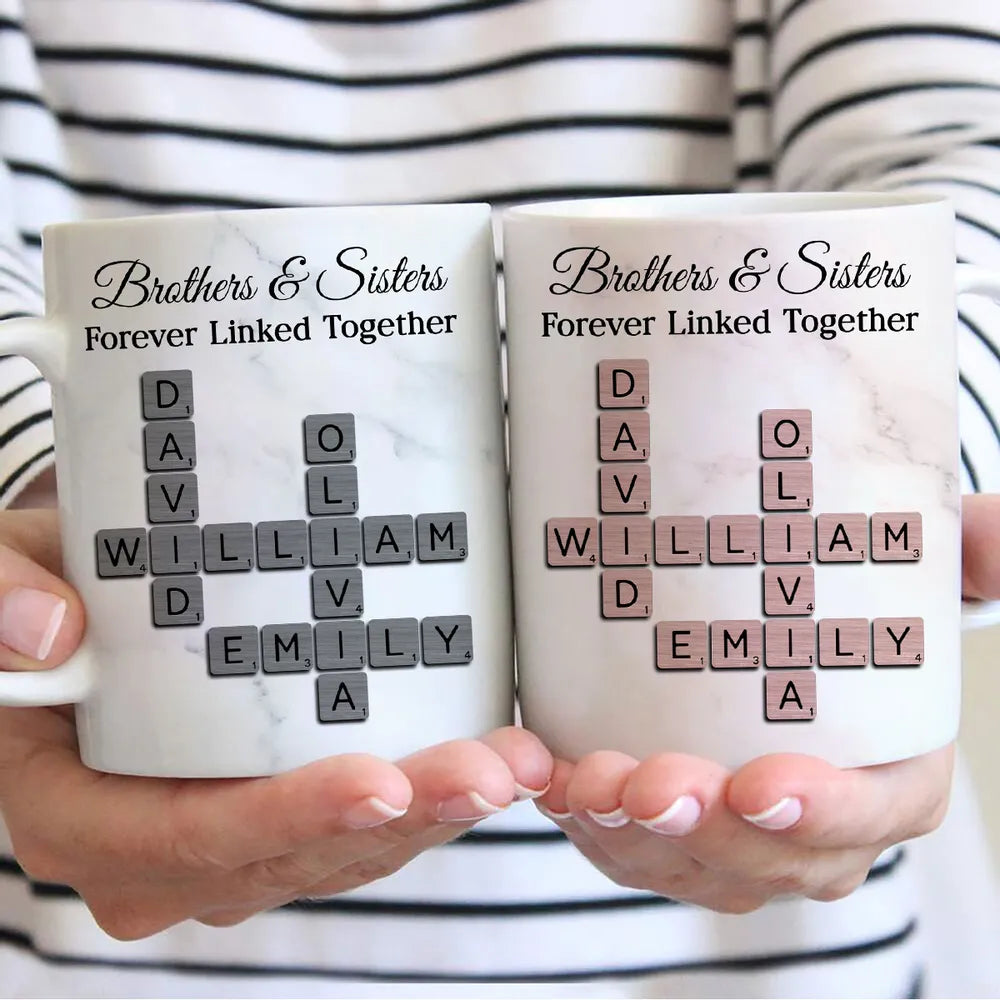 Personalized Family Mug for Siblings - Custom Name Design Cup MagicInPrints