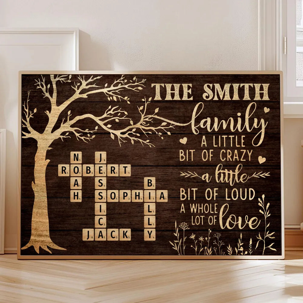 Personalized Family Tree Wooden Wall Art for Home Decor - Sentimental Gift Poster or Canvas MagicInPrints