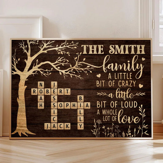 Personalized Family Tree Wooden Wall Art for Home Decor - Sentimental Gift Poster or Canvas MagicInPrints