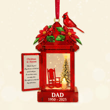 Load image into Gallery viewer, &quot;Christmas in Heaven&quot; - Personalized Memorial Cardinal Bird Acrylic Ornament - A Meaningful Gift for Remembering Loved Ones Ornament MagicInPrints
