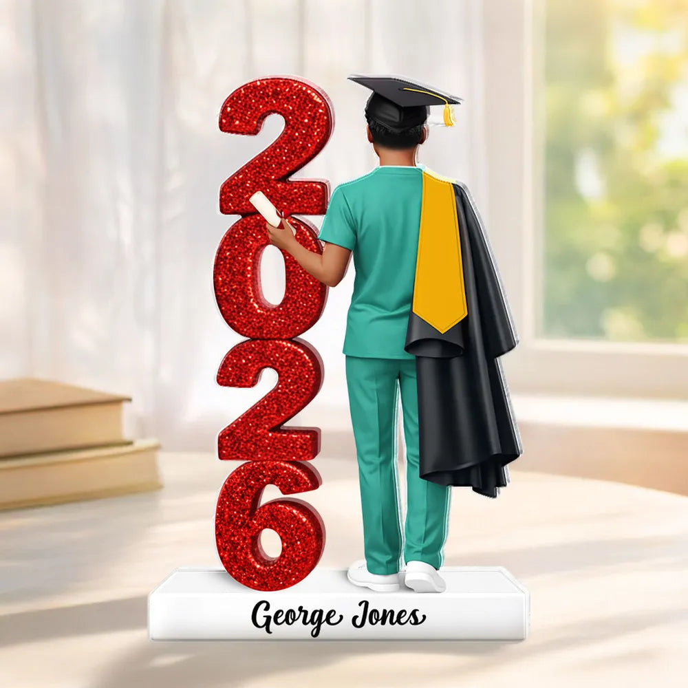 Personalized Graduate Nurse Figurine 2026 - Graduation Gift Plaque MagicInPrints