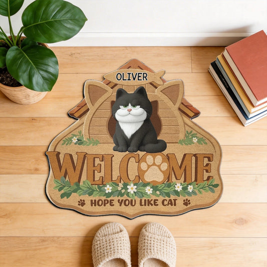 Personalized Cat Welcome Mat for Cat Lovers - Home Decor Doormat MagicInPrints