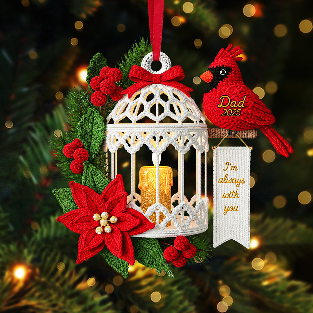 Memorial Cardinal Ornament - Personalized Gifts For Loved Ones Ornament MagicInPrints