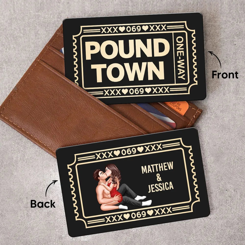 Custom Engraved Metal Wallet Card for Couples - Romantic Gift Wallet Card MagicInPrints