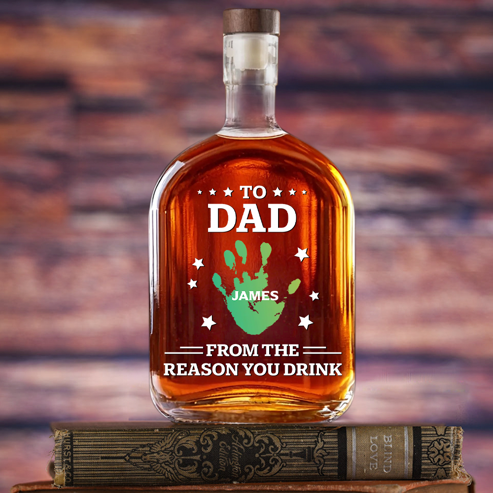 Personalized Whiskey Decanter for Dad - Funny Christmas Gift Kitchen Supplies MagicInPrints