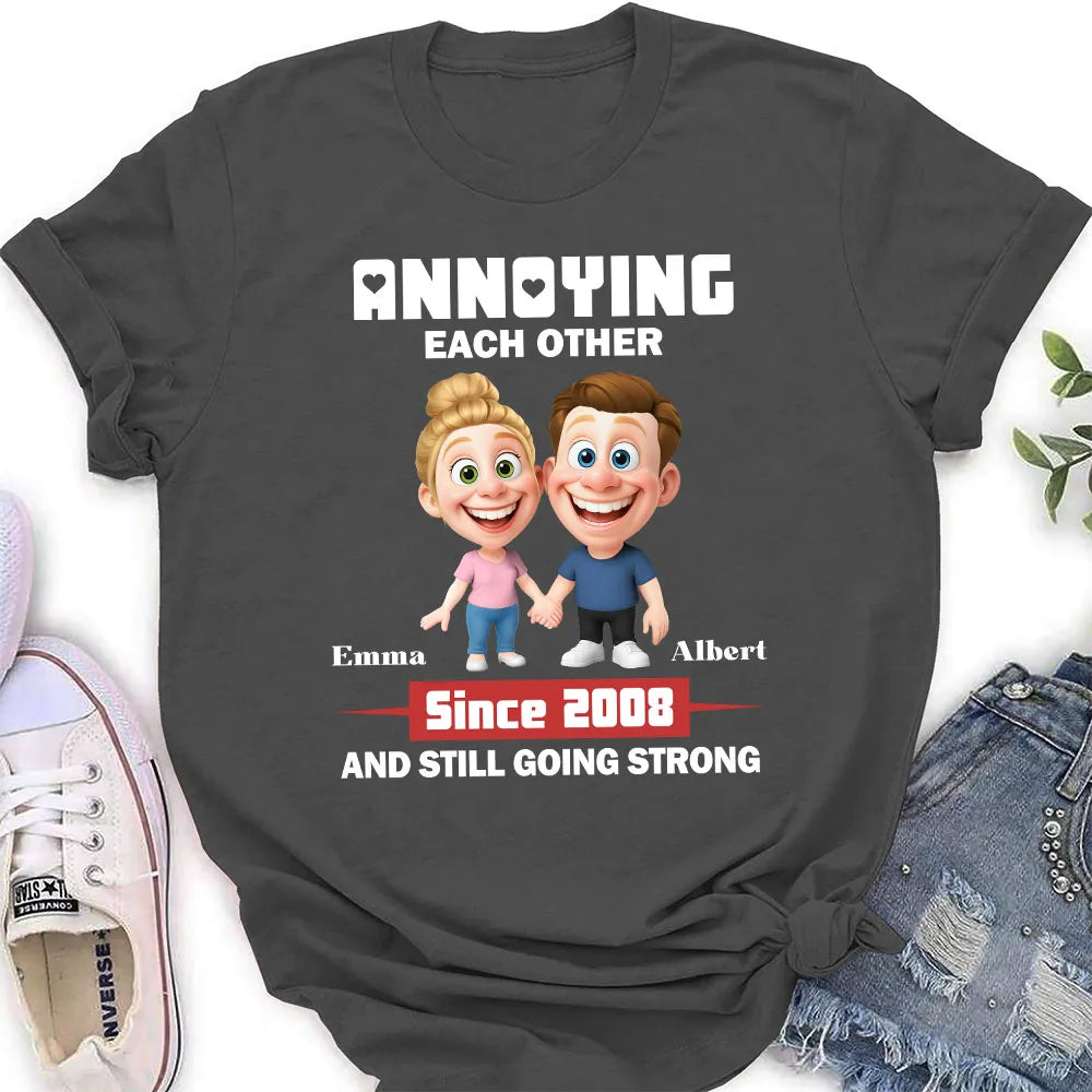 Personalized Couples T-Shirt for Anniversary - Funny Cartoon Design Cloth MagicInPrints