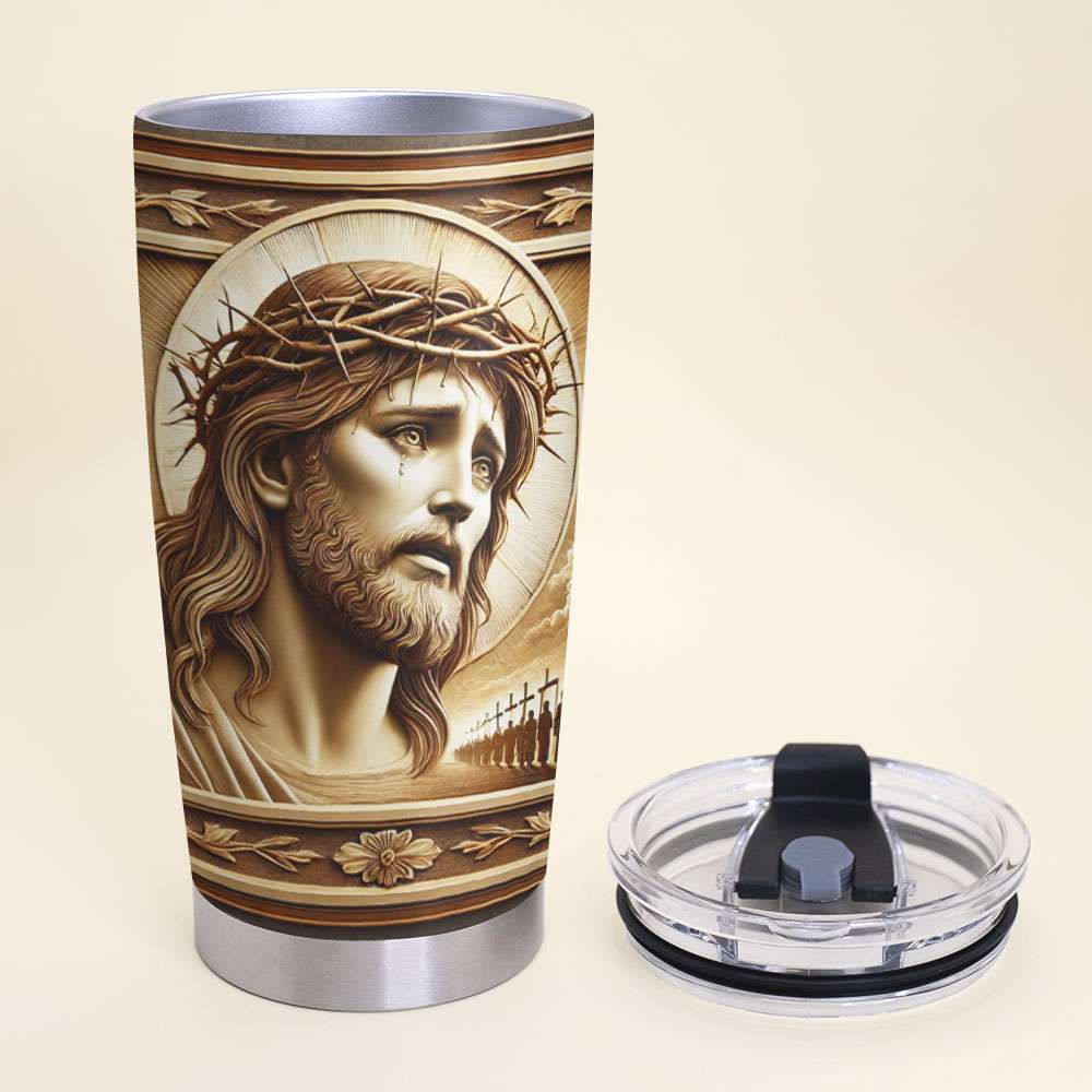 Personalized Jesus Tumbler - Meaningful Christian Gift Tumbler Cup PopCulturePrints