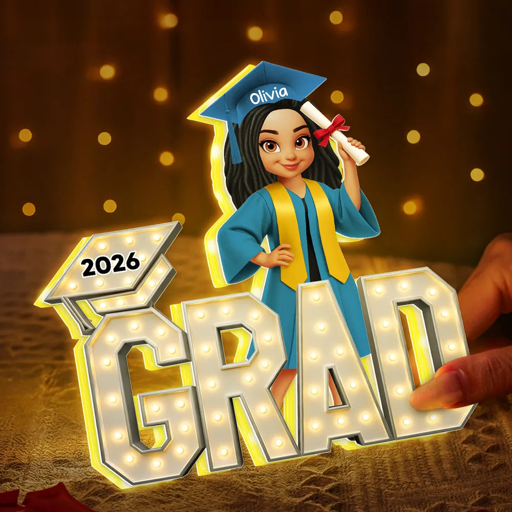Custom Graduation LED Sign for 2026 Grads - Personalized Gift Plaque MagicInPrints