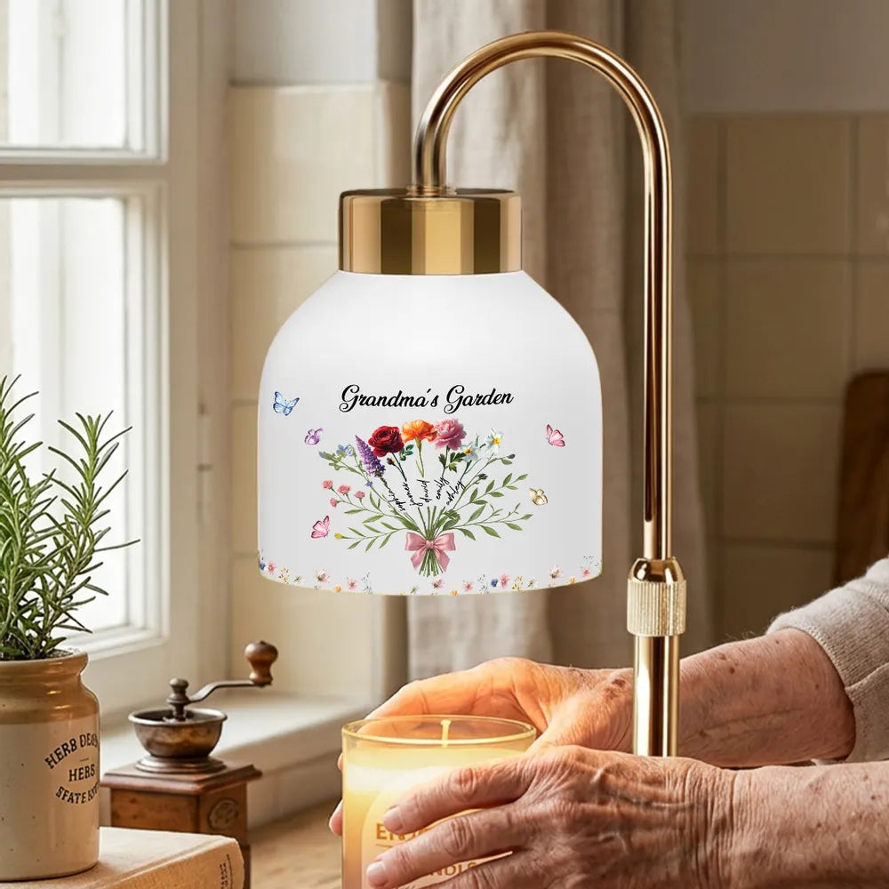 Personalized Grandma's Garden Lamp for Home Decor - Sentimental Gift Lamp MagicInPrints