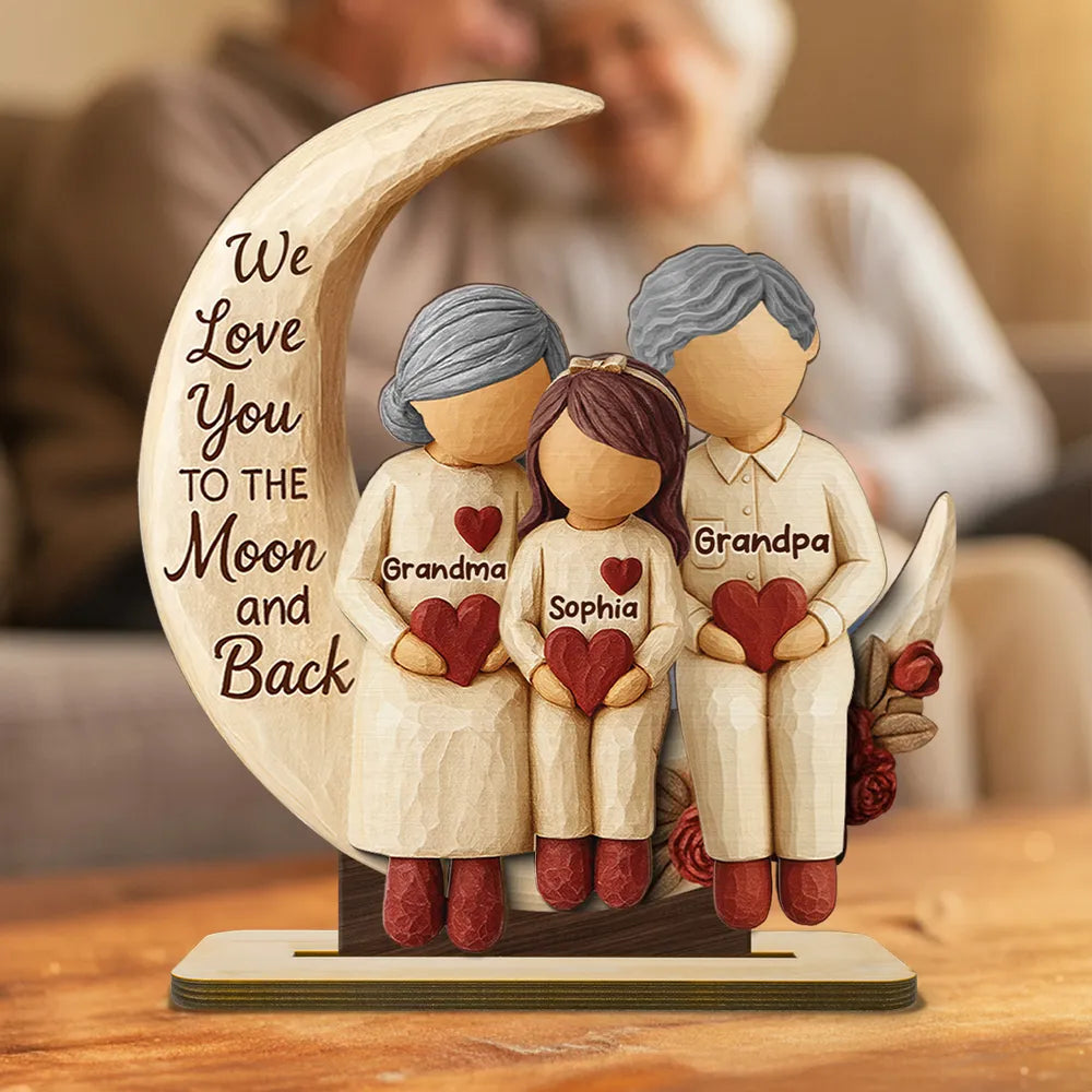 Personalized Family Figurine for Grandparents - Heartfelt Gift for Holidays Plaque MagicInPrints