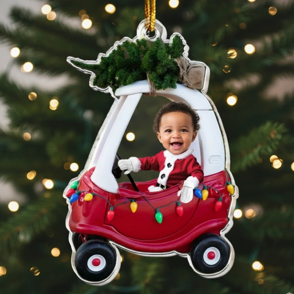 Custom Baby Photo Christmas Ornament - Personalized Holiday Keepsake Ornament MagicInPrints