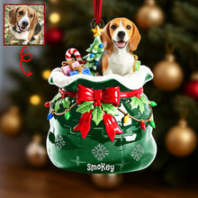 Load image into Gallery viewer, Celebrate Your Pet: Customizable Festive Keepsake Christmas Ornament - Perfect Gift for Pet Lovers! Ornament MagicInPrints
