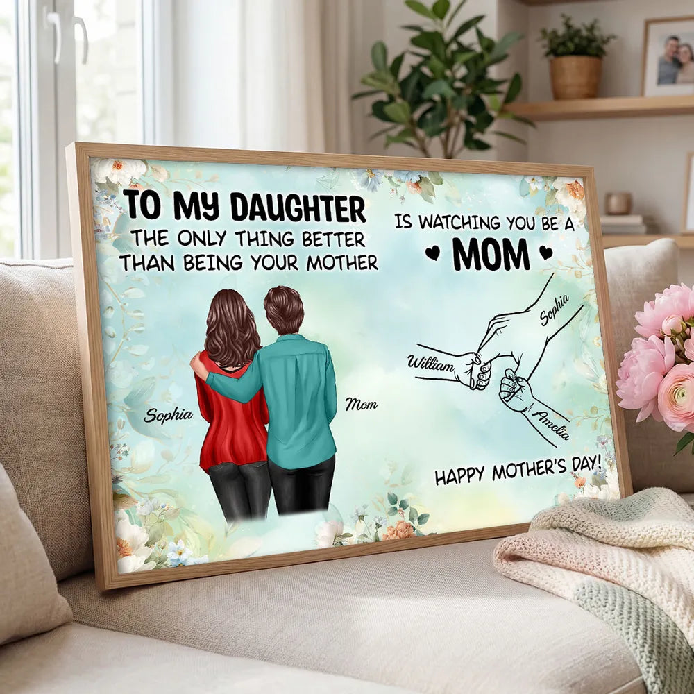 Personalized Mother's Day Canvas for Daughter - Sentimental Gift with Custom Names Poster or Canvas MagicInPrints