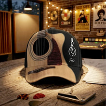 Load image into Gallery viewer, Personalized Acoustic Guitar Cap Custom Name Gift for Dad
