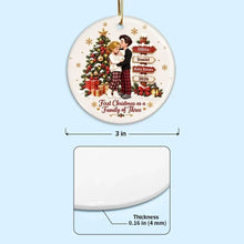 Load image into Gallery viewer, Personalized Ceramic Ornament First Christmas Gift for New Parents
