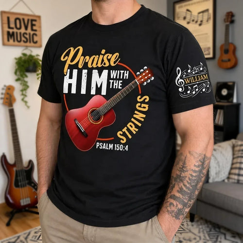 Personalized Guitar Tee Faith Design Custom Shirt Gift
