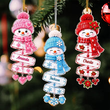 Load image into Gallery viewer, Personalized Acrylic Snowman Ornament Creative Gift for Grandchildren
